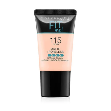 Maybelline Fit Me Matte & Poreless Liquid Foundation 18ml – 115 IVORY